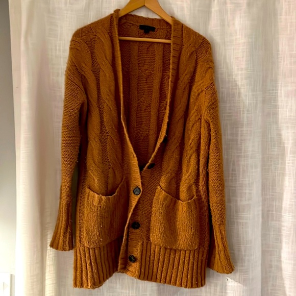 J Crew - camel - oversized button up. Size S. - Picture 1 of 3